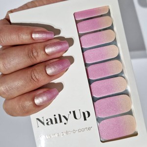 Vernis autocollant pinky boomer - manucure facile longue tenue Rose irisée