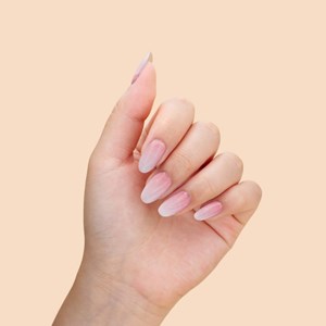 Vernis autocollant shiny babyboomer - manucure facile longue tenue Babyboomer rose pailleté