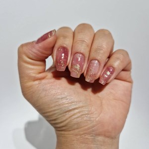 Vernis autocollant sweet love - manucure facile longue tenue Rose marbrée