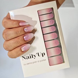 Vernis autocollant baby boomer glitter - manucure facile longue tenue