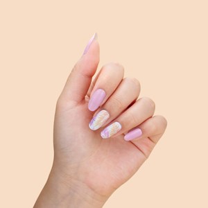 Vernis autocollant pink foliage - manucure facile longue tenue Rose tropicale