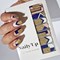 Vernis autocollant geometric nails - manucure facile longue tenue Graphique bleu et or
