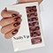 Vernis autocollant golden velvet - manucure facile longue tenue Bordeaux et or velours