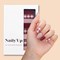 Vernis autocollant gingham love - manucure facile longue tenue Vichy bordeaux