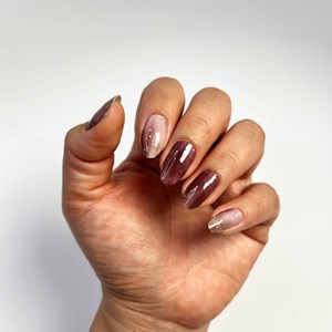 Vernis autocollant moka chic - manucure facile longue tenue Marbré latte chocolat