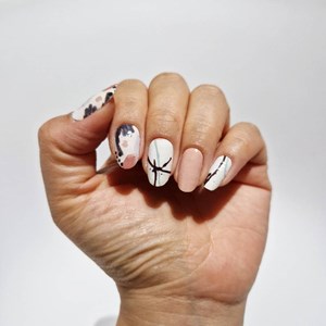 Vernis autocollant abstract vibes - manucure facile longue tenue Abstrait multicolore