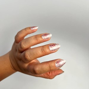 Vernis autocollant blushing glitter - manucure facile longue tenue Argent rubis