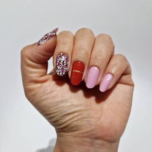 Vernis autocollant ruby mandalas - manucure facile longue tenue Mandala rubis
