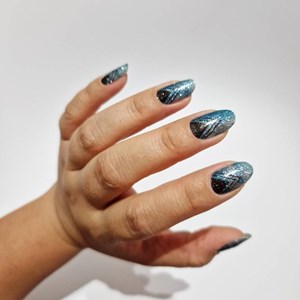 Vernis autocollant stellar lines - manucure facile longue tenue Nuit graphique