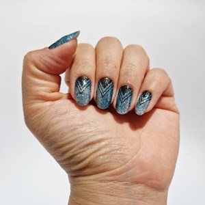 Vernis autocollant stellar lines - manucure facile longue tenue Nuit graphique
