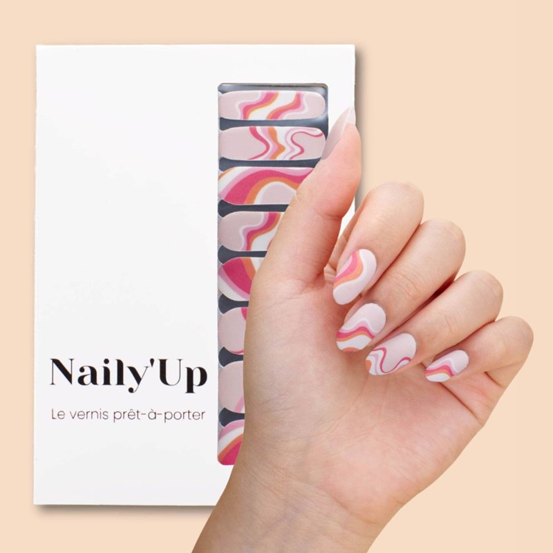 Vernis autocollant wavy vibes - manucure facile longue tenue