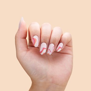 Vernis autocollant wavy vibes - manucure facile longue tenue Wavy rose