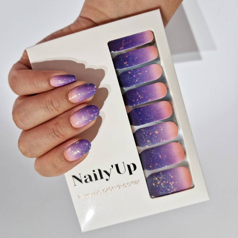 Vernis autocollant purple haze - manucure facile longue tenue