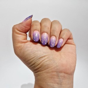 Vernis autocollant purple haze - manucure facile longue tenue Aurore pailletée
