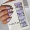 Vernis autocollant violet dreams - manucure facile longue tenue Lilas floral
