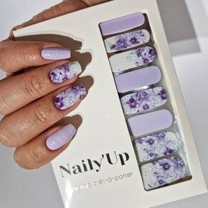 Vernis autocollant violet dreams - manucure facile longue tenue Lilas floral