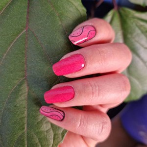 Vernis autocollant sunny days - manucure facile longue tenue Rouge wavy