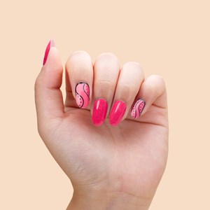 Vernis autocollant sunny days - manucure facile longue tenue Rouge wavy