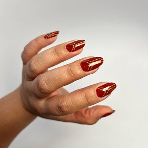 Vernis autocollant red gold - manucure facile longue tenue Rouge doré