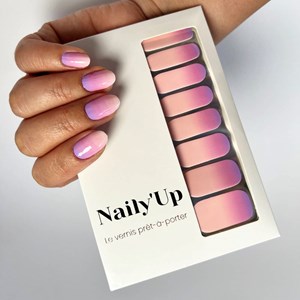 Vernis autocollant ombre lilac - manucure facile longue tenue Babyboomer violet