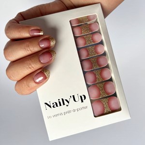 Vernis autocollant french sparkle - manucure facile longue tenue French pailletée