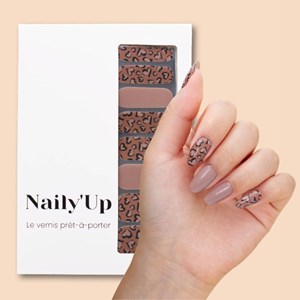 Vernis autocollant savage love - manucure facile longue tenue Léopard cœurs