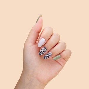 Vernis autocollant green leopard - manucure facile longue tenue Léopard kaki