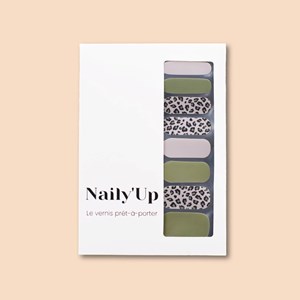 Vernis autocollant green leopard - manucure facile longue tenue Léopard kaki