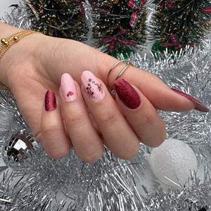 Vernis autocollant éclat de renne - manucure facile longue tenue Renne pailleté