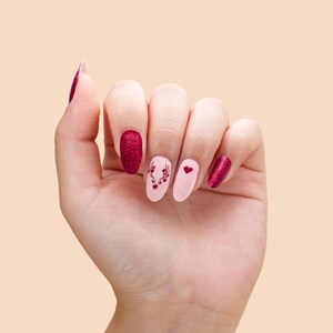 Vernis autocollant éclat de renne - manucure facile longue tenue Renne pailleté