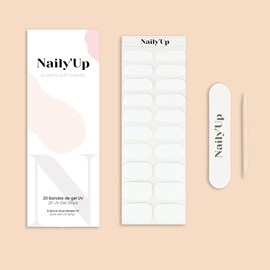 Stickers ongles en gel blanc neige - manucure facile en gel uv