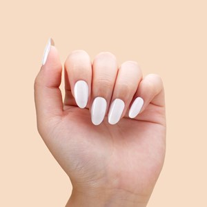 Stickers ongles en gel blanc neige - manucure facile en gel uv Blanc