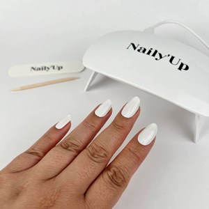 Stickers ongles en gel blanc neige - manucure facile en gel uv Blanc