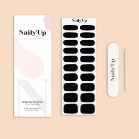 Stickers ongles en gel dark black - manucure facile en gel uv