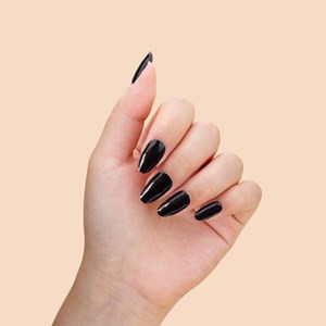 Stickers ongles en gel dark black - manucure facile en gel uv Noir