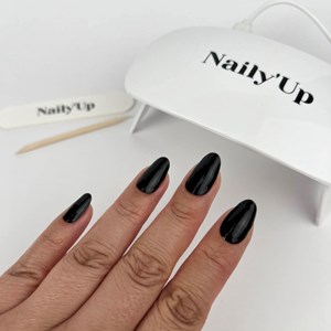 Stickers ongles en gel dark black - manucure facile en gel uv Noir