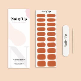 Stickers ongles en gel terracotta - manucure facile en gel uv