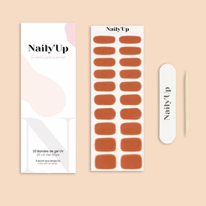 Stickers ongles en gel terracotta - manucure facile en gel uv Terracotta