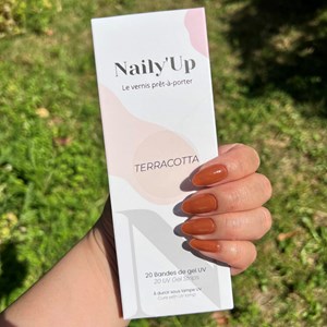 Stickers ongles en gel terracotta - manucure facile en gel uv Terracotta