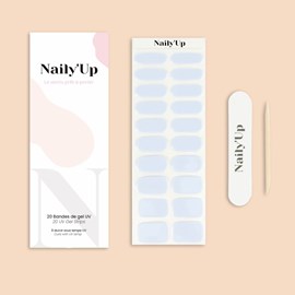 Stickers ongles en gel bleu glacier - manucure facile en gel uv