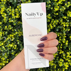 Stickers ongles en gel aubergine - manucure facile en gel uv Aubergine