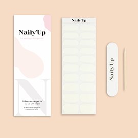 Stickers ongles en gel blanc crème - manucure facile en gel uv