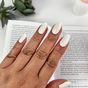 Stickers ongles en gel blanc crème - manucure facile en gel uv Creme vanille