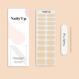 Stickers ongles en gel nude peach - manucure facile en gel uv