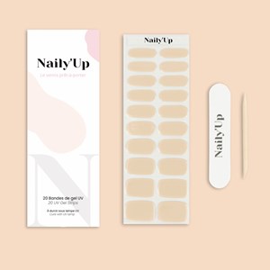Stickers ongles en gel nude peach - manucure facile en gel uv Nude