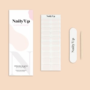 Stickers ongles en gel baby pink - manucure facile en gel uv Rose Pâle