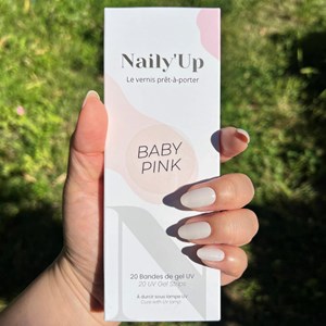 Stickers ongles en gel baby pink - manucure facile en gel uv Rose Pâle