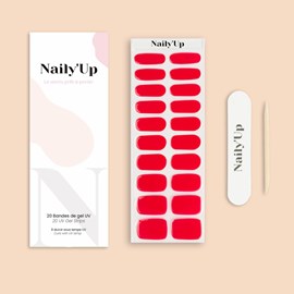 Stickers ongles en gel classic red - manucure facile en gel uv