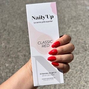 Stickers ongles en gel classic red - manucure facile en gel uv Rouge