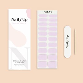 Stickers ongles en gel lilas pastel - manucure facile en gel uv
